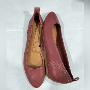 LUCKY BRAND LEATHER STUDDED BALLET FLAT NEW